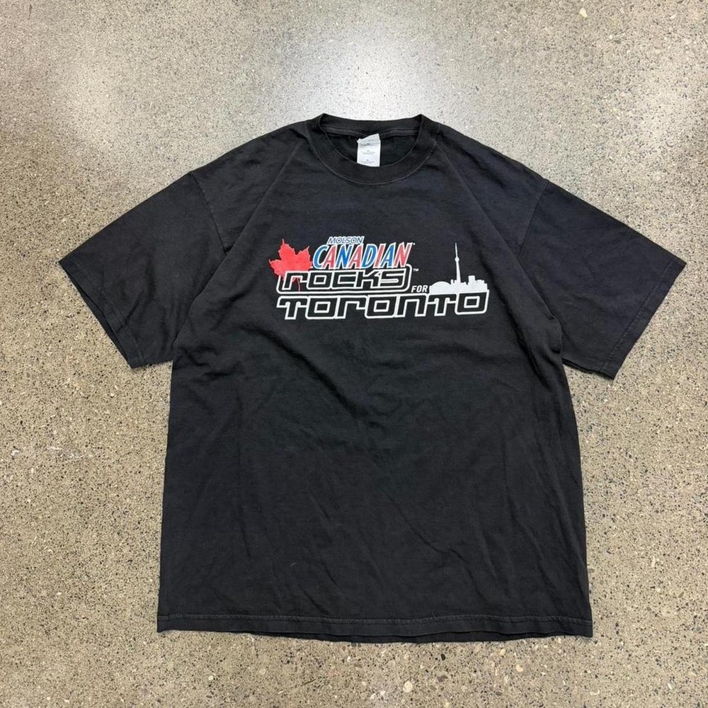 Vintage 2003 Rolling Stones Black Toronto Exclusive Concert T-Shirt (Size XL)